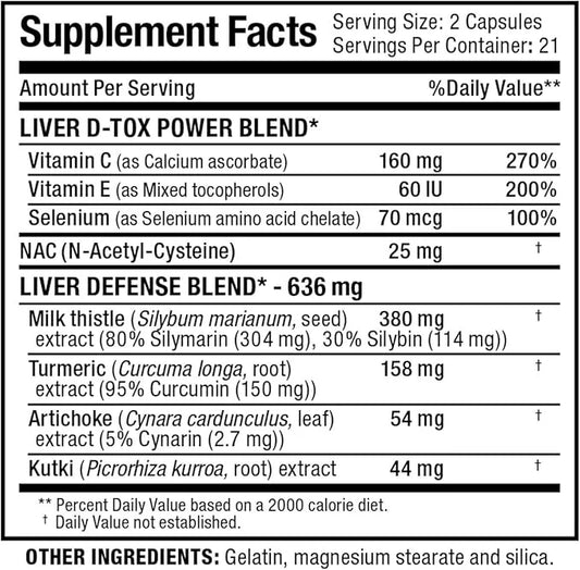 ALLMAX Liver D-TOX 42 Capsules 21-Day System