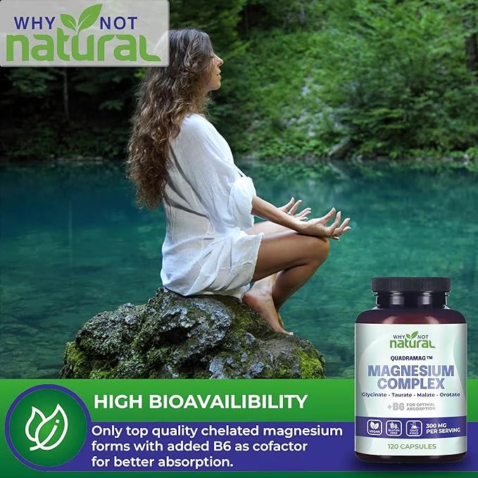 4-in-1 Magnesium Complex Supplement 300 mg 120 Capsules