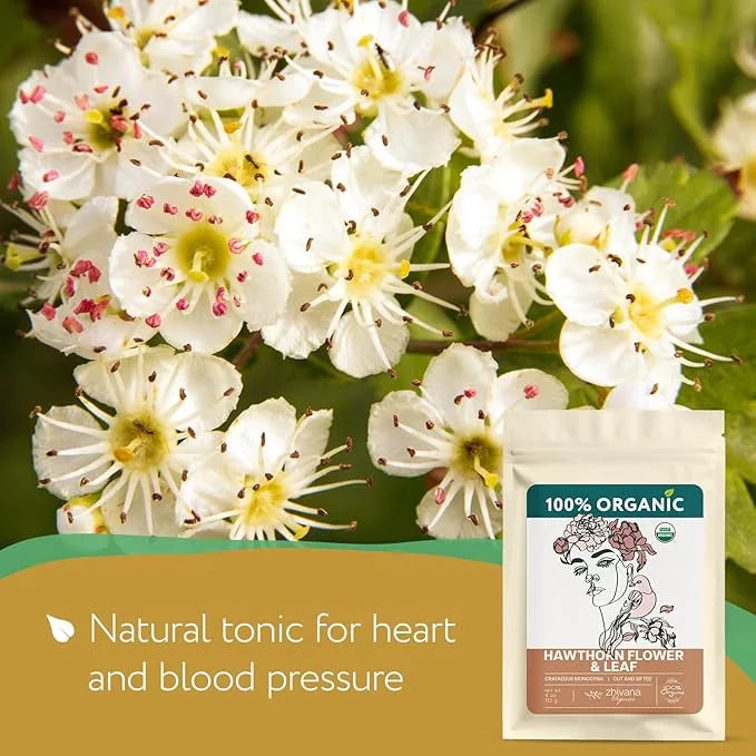 Super Value Pack 5 LB – Organic Hawthorn Leaf and Flower Tea - Hawthorne Leaves & Flowers for Herbal Tea – Natural Heart H...