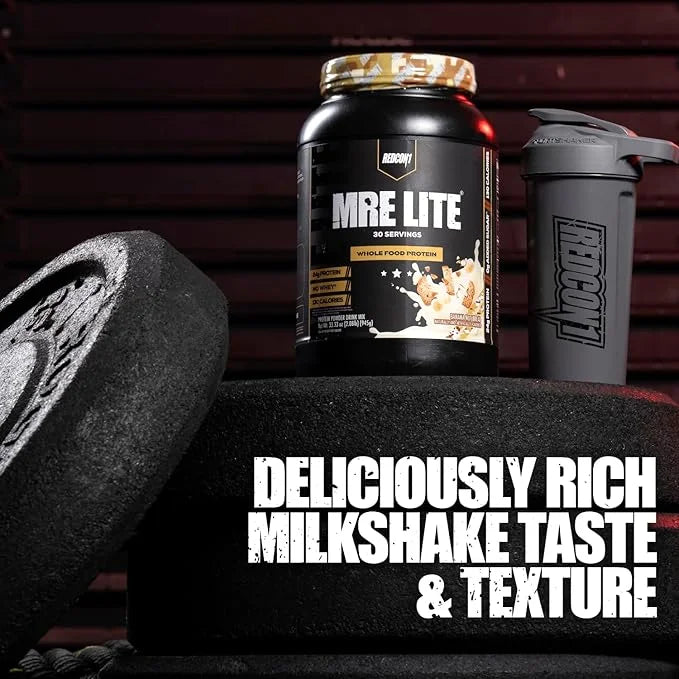 REDCON1 MRE Lite Whole Food Protein Powder, Vanilla Milkshake - Low Carb & Whey Free Meal Replacement with Animal Protein ...