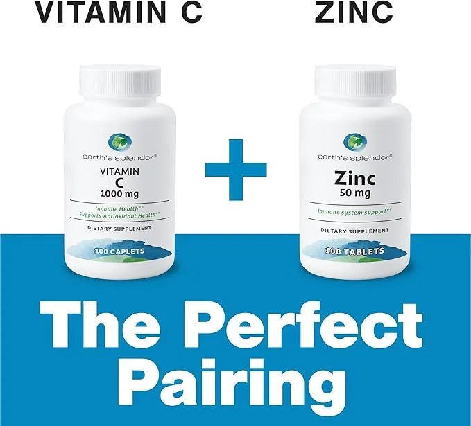 Earth's Splendor Vitamin C 1000 mg (100 Caplets, 3+ Month 2 Pack