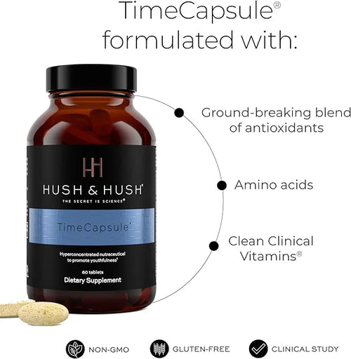 Hush & Hush TimeCapsule Multivitamin, Women's B12, Vitamin 60 Tablets