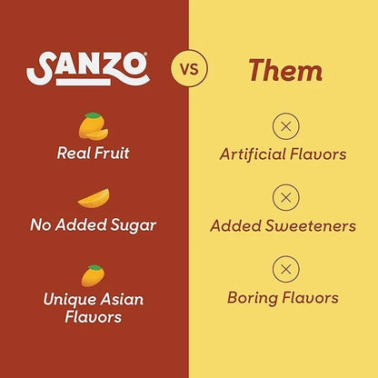 Sanzo Flavored Sparkling Water - Mango (Alphonso), 12-Pack - Carbonated Drink Made with Real Fruit & Sugar-Free - Non-GMO,...
