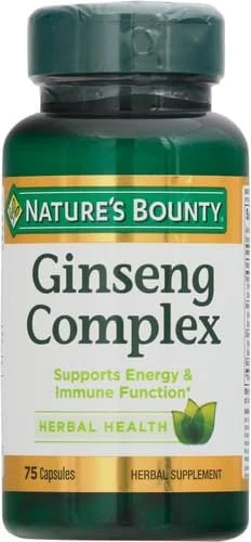 Nature's Bounty Ginseng Complex Capsules Supports 75 Capsules