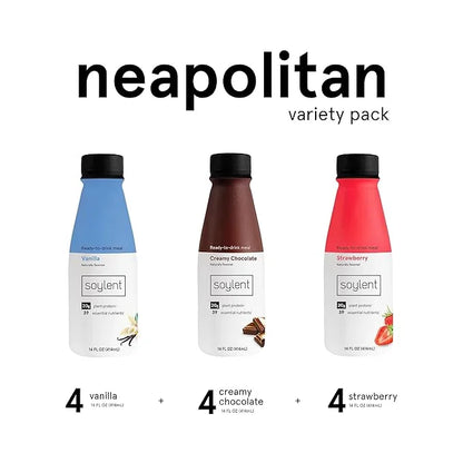 Soylent Complete Nutrition Gluten-Free Vegan Protein 14 Oz, 12 Pack