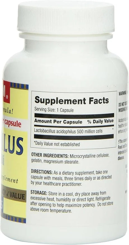 Optimum Acidophilus Lactobacilli Capsules, 100 Count