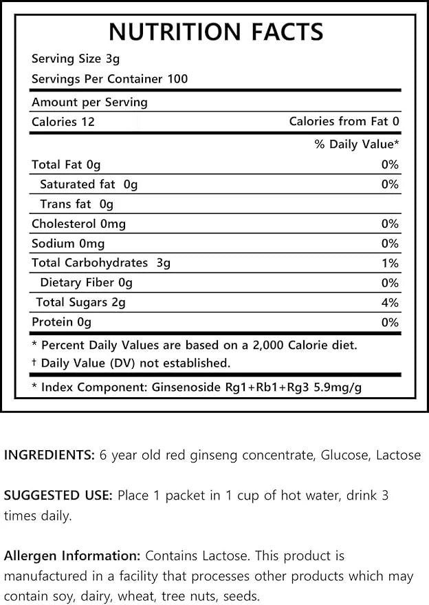 [Gangwoninsam] Korean Red Ginseng Tea (3g 100 packets) 6 Year (100)