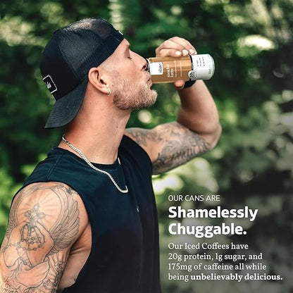 Slate Milk - High Protein Iced Coffee - Mocha Latte - 175mg Caffeine, Lactose Free Energy - 20g Protein, 1g Sugar, 110 Cal...