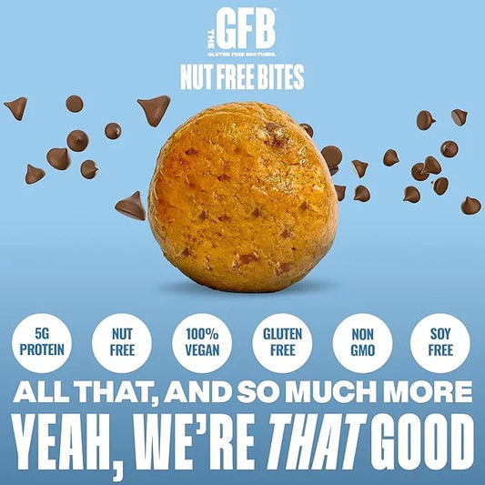 The Gluten Free Brothers Chocolate Chip Cookie Dough Nut Free Bites - Allergen Friendly, Gluten Free, Soy Free Protein Bal...