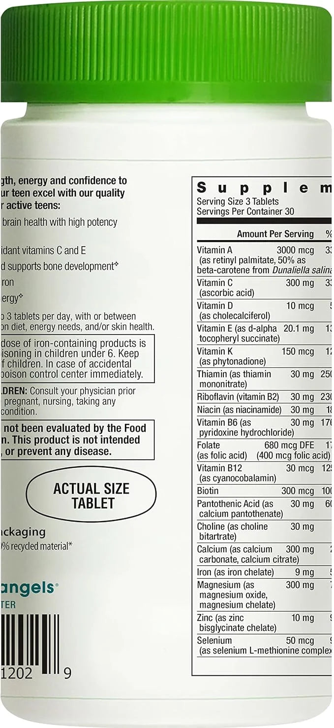 Rainbow Light Multivitamin for Teens, Vitamin 90 Tablets