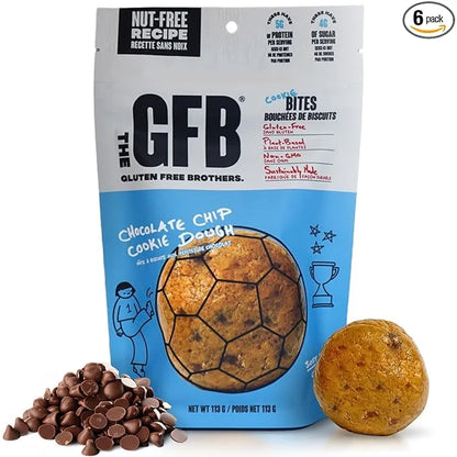 The Gluten Free Brothers Chocolate Chip Cookie Dough Nut Free Bites - Allergen Friendly, Gluten Free, Soy Free Protein Bal...