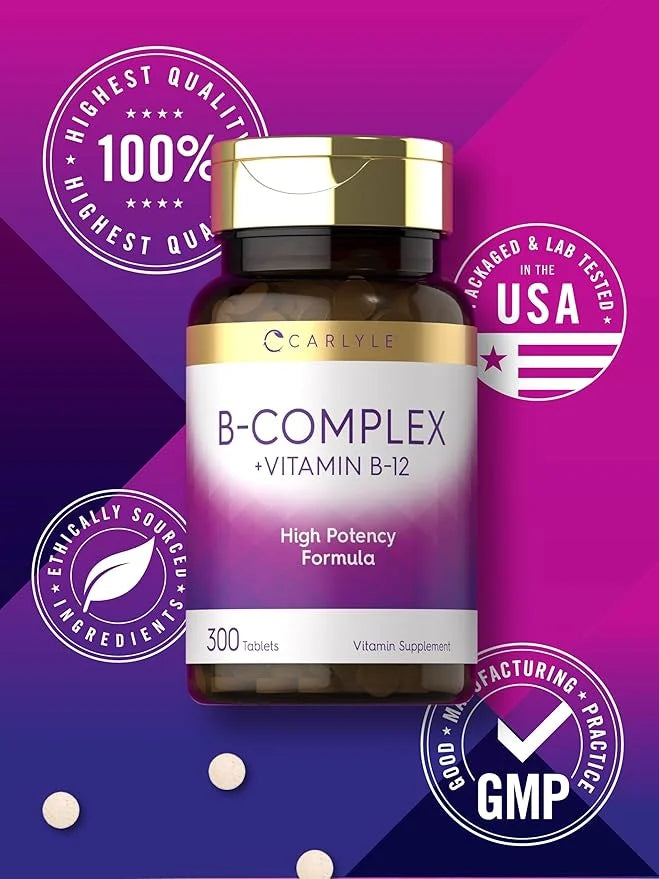 Carlyle B-Complex Vitamin with B12 300 Tablets