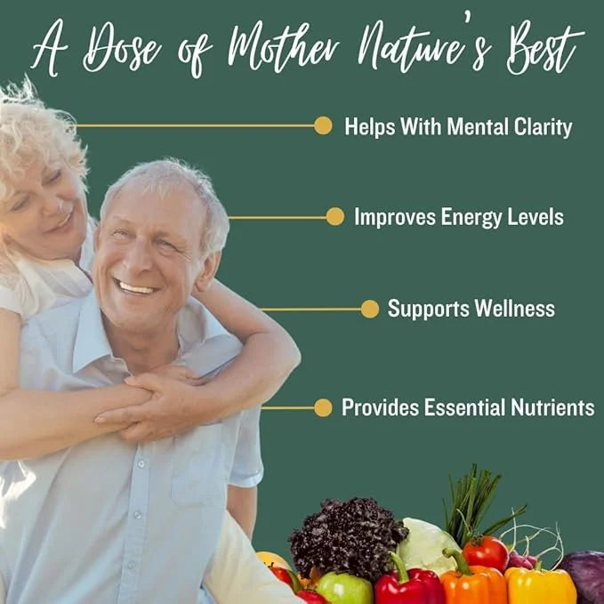 Nature's Sustenance Daily Greens, Fruits & Veggies Supplement - Superfood Vitamin Capsules - Enhance Energy, Mental Clarit...