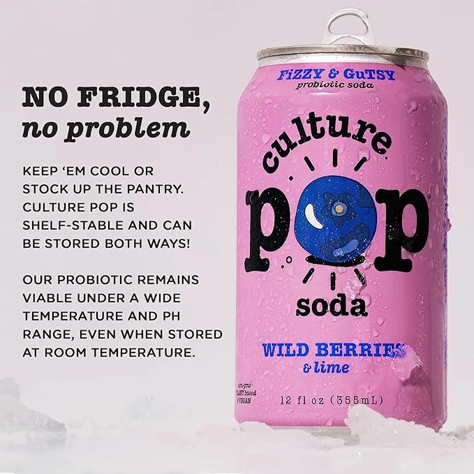 Culture Pop Soda, Jazzy & Juicy Variety Pack, Probiotic Low Sugar Soda, Sparkling Juice Alternative, Non-GMO, Kosher, Glut...