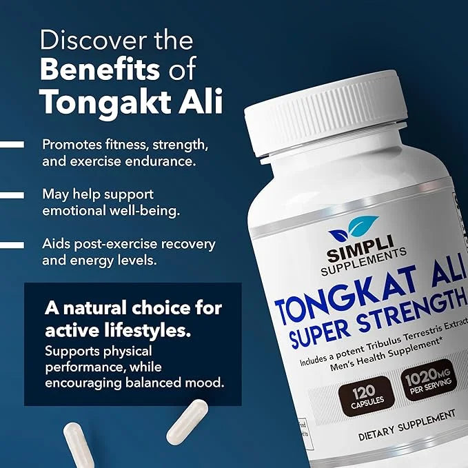 200:1 Longjack Tongkat Ali for Men and Women | Natural Supplement with Tribulus Terrestris for Energy, Stamina, and Hormon...
