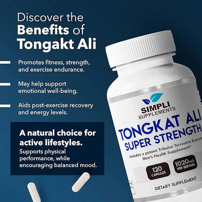 200:1 Longjack Tongkat Ali for Men and Women | Natural Supplement with Tribulus Terrestris for Energy, Stamina, and Hormon...