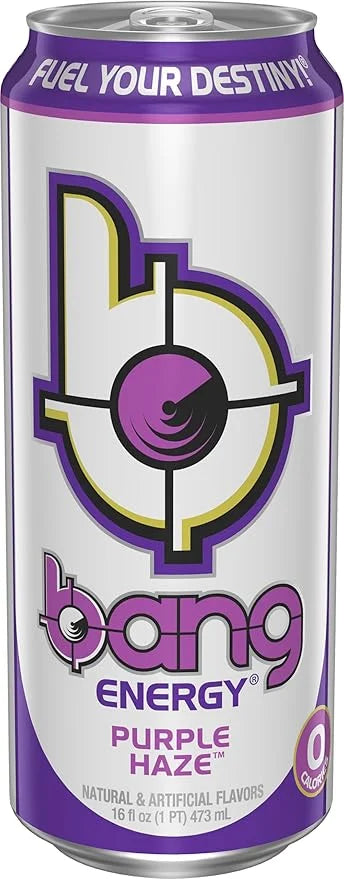 Bang Energy Purple Haze, Sugar-Free Energy Drink, 16 Ounce (Pack of 12) - Product Image
