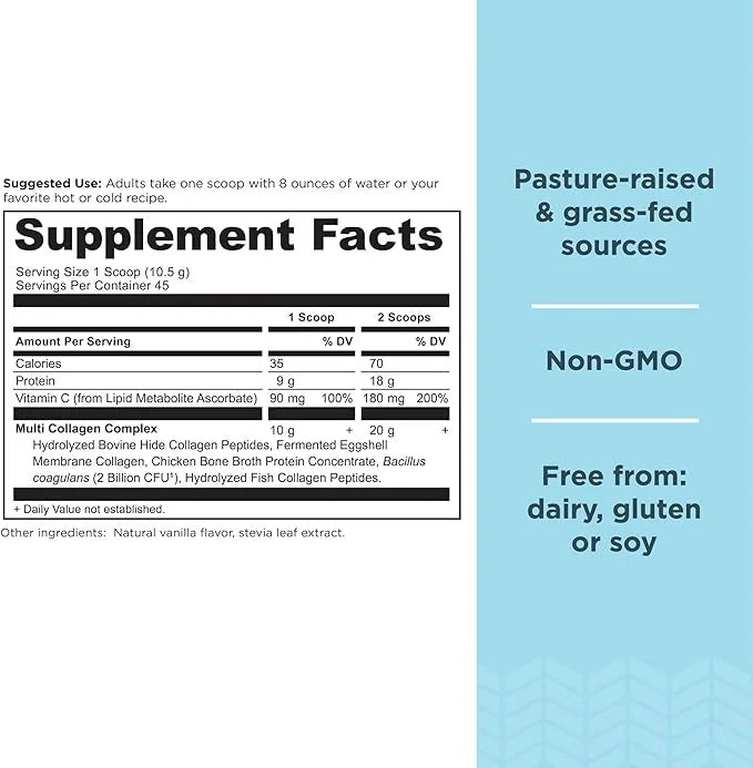 Ancient Nutrition Hydrolyzed Collagen Peptides Powder 45 Servings, 16.7oz
