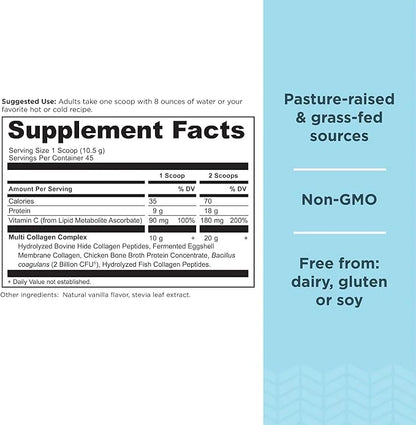 Ancient Nutrition Hydrolyzed Collagen Peptides Powder 45 Servings, 16.7oz