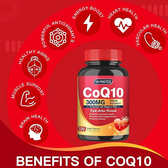 CoQ10 300mg with PQQ & Shilajit Q10 Supplements 120 Capsules