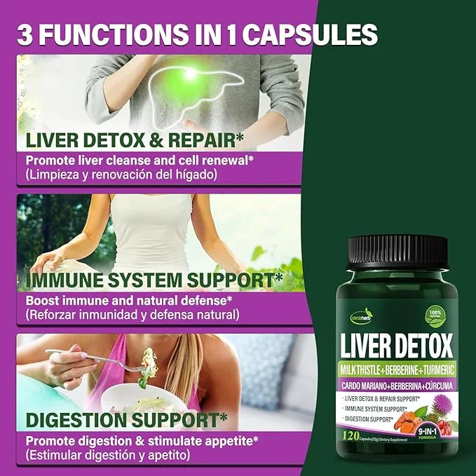 Berberine with Milk Thistle Liver Detox 120Count