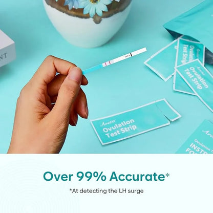 Areta Ovulation & Pregnancy Test Strips: 100 Ovulation 30 Pregnancy 100 LH 30 HCG