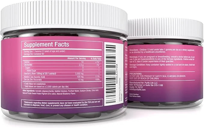 Sugar-Free Kids Elderberry Gummies with Vitamin (60 Ct)