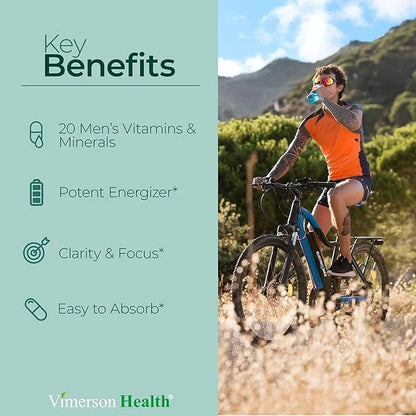 Multivitamin for Men - Daily Mens Multivitamins & Multiminerals with Vitamin A, C, D, E, B12, Zinc, Iron. Essential Vitami...