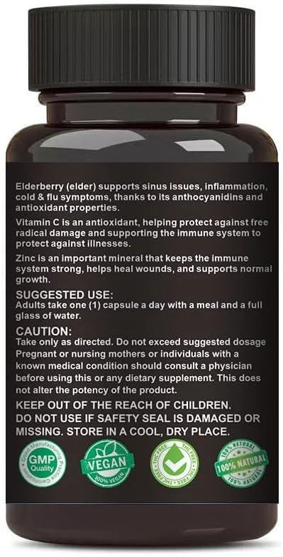 Crown Elite Premium Organic Elderberry 3 in 1 Immune