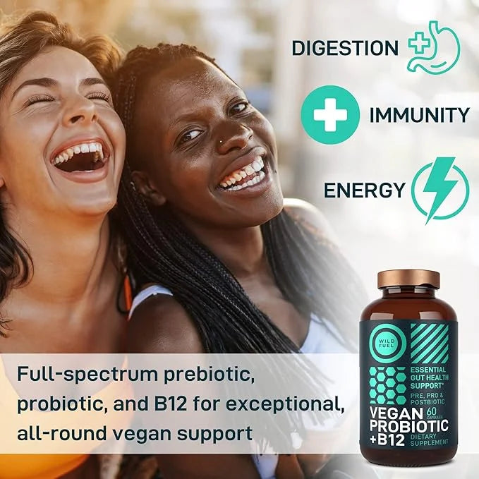 Vegan Probiotic Plus B12-22 Billion CFU B12 with 60 Gluten-Free