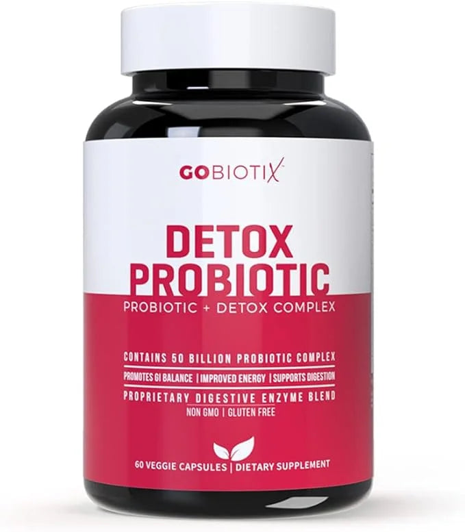 GOBIOTIX Detox Probiotic Supplement with Digestive 50 Billion 60 Capsules