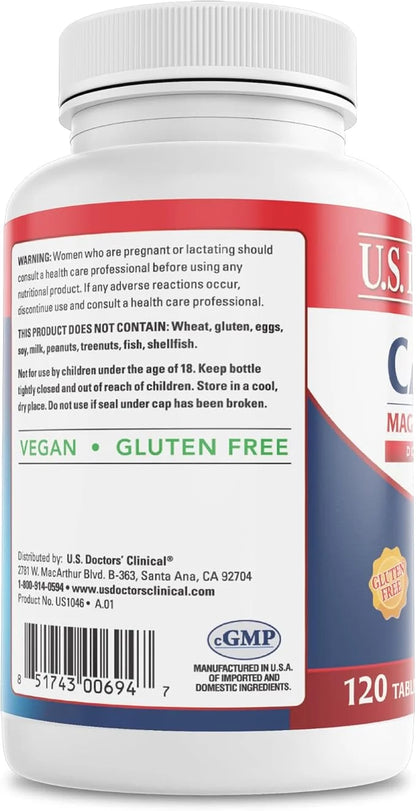 U.S. Doctors' Clinical Calcium, Magnesium + D3 for (120)