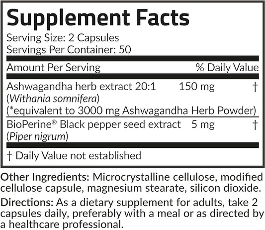Futurebiotics Ashwagandha Extra Strength Stress & 100 Vegetarian