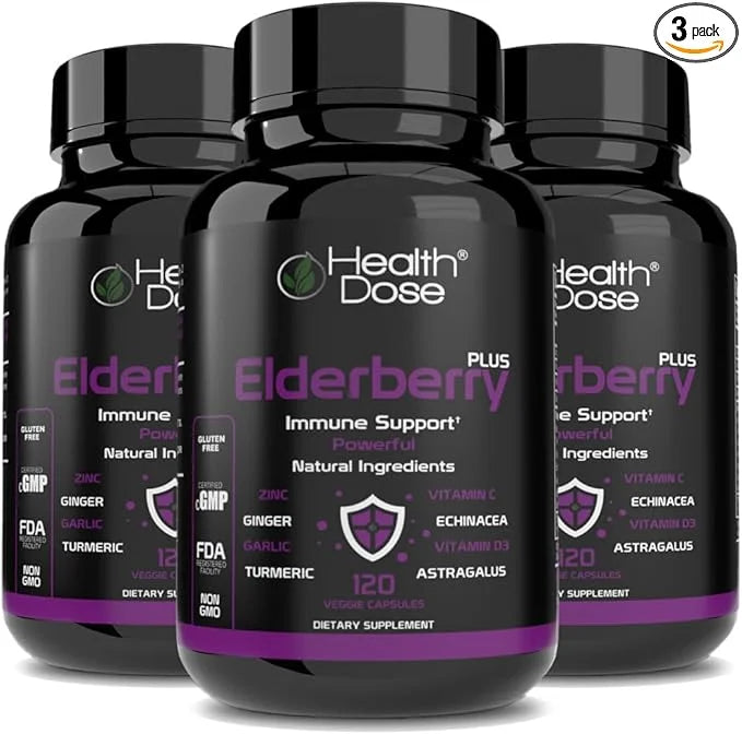 Elderberry Plus With Vitamin C, 120 Capsules 3.