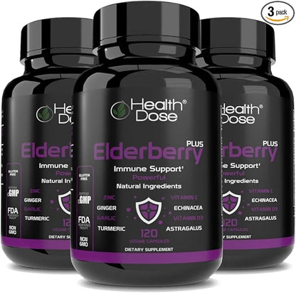 Elderberry Plus With Vitamin C, 120 Capsules 3.