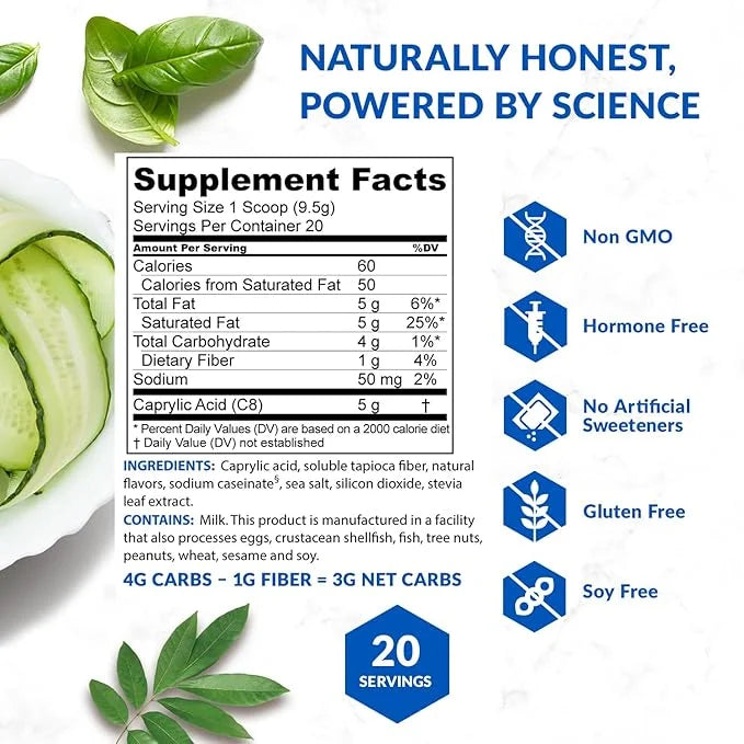 BioTrust Keto Elevate – Pure C8 MCT Oil Powder – Ketogenic Diet Supplement & Paleo Coffee Creamer for Clean Energy, Mental...