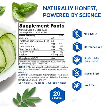 BioTrust Keto Elevate – Pure C8 MCT Oil Powder – Ketogenic Diet Supplement & Paleo Coffee Creamer for Clean Energy, Mental...