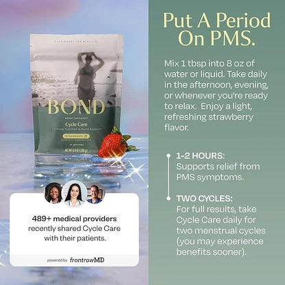 BOND Cycle Care - PMS Support Supplement for Women, Root Cause Period Relief, Menstrual Cramps, Mood Support, Cortisol Man...