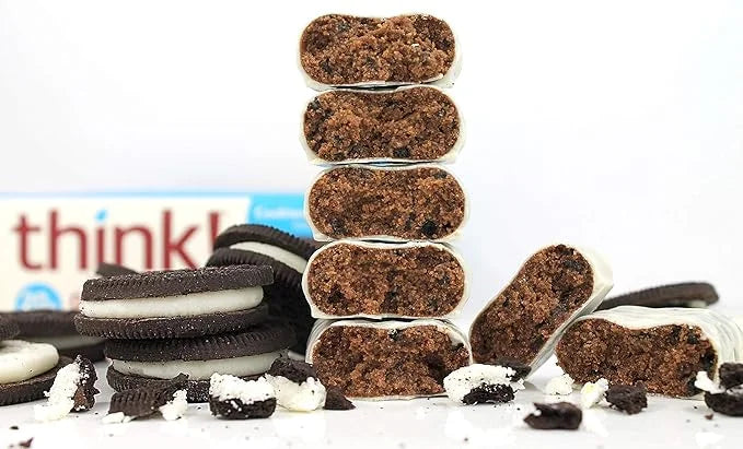 think! Protein Bars, High Protein Snacks, Gluten Free, Sugar Free Energy Bar with Whey Protein Isolate, Cookies and Crème,...