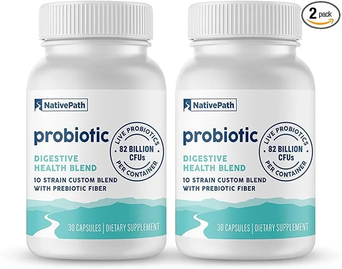 NativePath Daily Probiotic, 10-Strain Custom Blend 82 Billion 60 Count