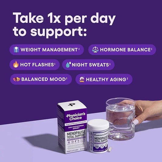 Physician's CHOICE Menopause Probiotic Supplement for Women - Supports Hormone Balance, Hot Flashes, Night Sweats, Weight ...
