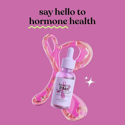Lemme PMS Hormone Balance for Women Liquid Drops, PMS & Mild Period Cramping Relief, 10-in-1 Herbal Blend with Raspberry L...