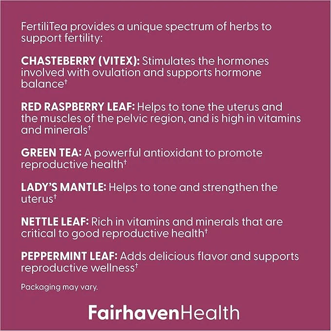 Fairhaven Health FertiliTea | Organic Fertility Tea for Women to Support Reproductive Health* | Prenatal Herbal Tea to Sup...