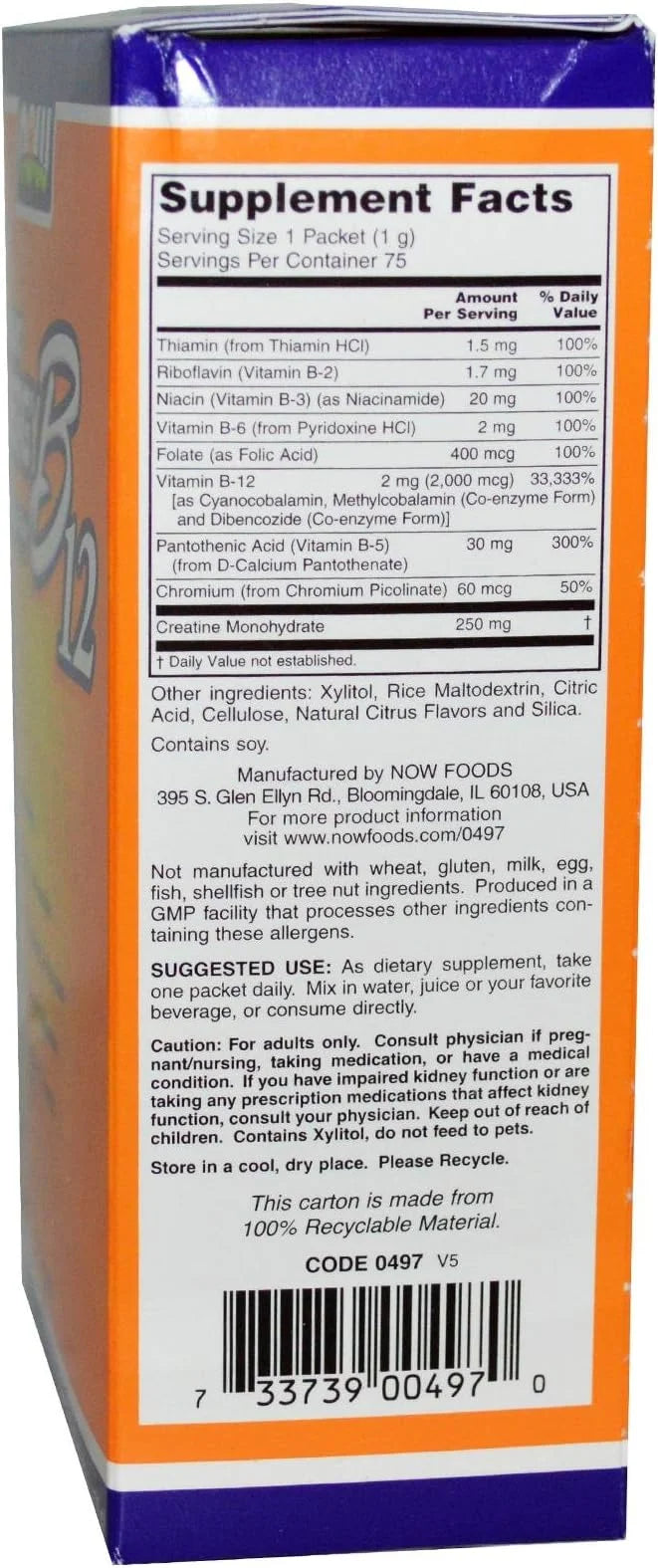 Now Foods - B-12 Instant Energy 75/Box
