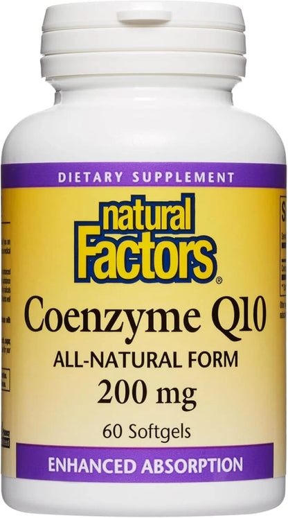 Natural Factors, Coenzyme Q10 200 mg, Q10 Supplement