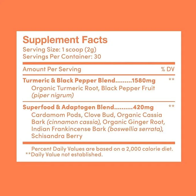 Best Turmeric Golden Milk Organic Turmeric (30 Servings)