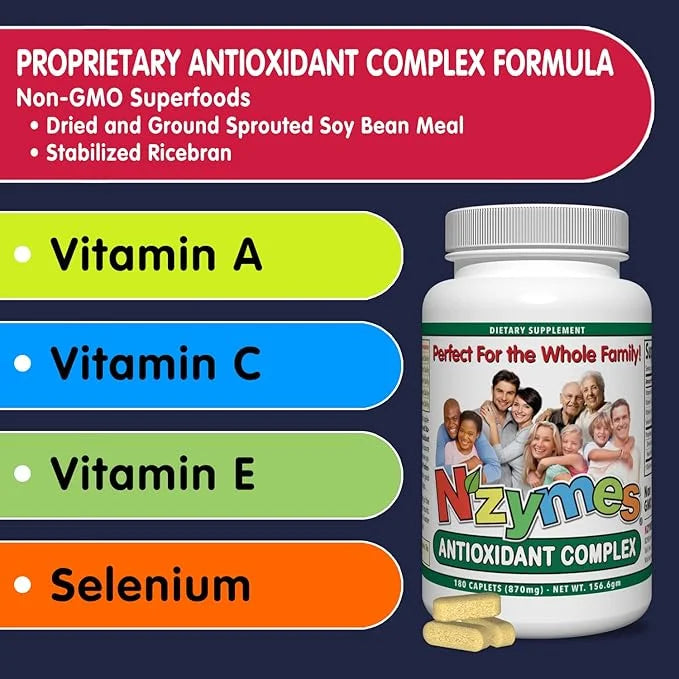Nzymes® Antioxidant Complex for People. Powerful 180 Count