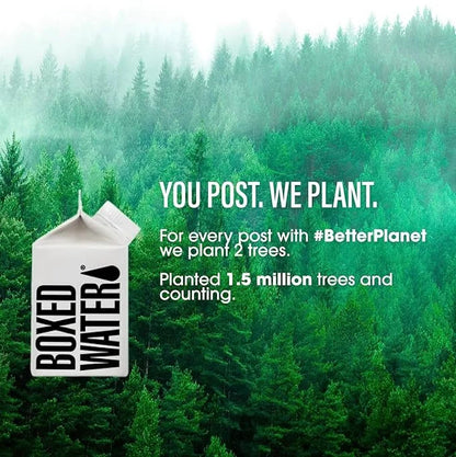 Boxed Water 8.5 oz. (24 Pack) – Purified Drinking Water in 92% Plant-Based Boxes, 100% Recyclable, BPA-Free, Refillable Ca...