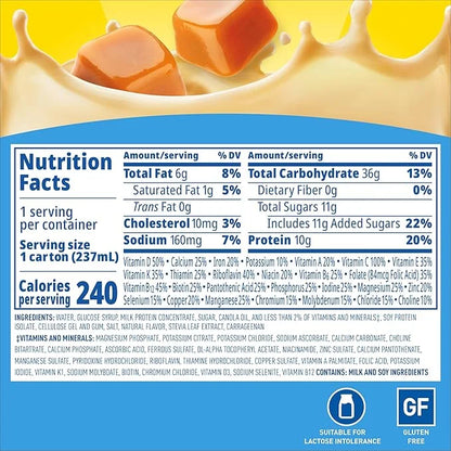 Carnation Breakfast Essentials Original Nutritional Drink, New Caramel Flavor, Ready-to-Drink, 10g Protein, Vitamins D & C...