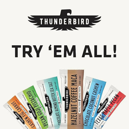 Thunderbird Bars Energy Snack, Gluten-Free with Protein, Healthy Real Food, Vegan Paleo Non-GMO, No Added Sugar, Texas Map...